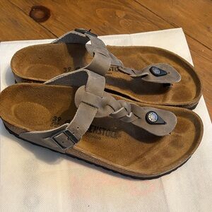 Birkenstock Beige Braided Sandals